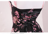 [EVIL TOOTH] Princess Rose Highness Heart-Shaped Diamond Buckle Ruffled-edge Bow Vintage-style Girlish Elegant and Cute Camisole Dress
