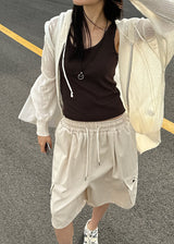 BALLOON CARGO HALF PANTS