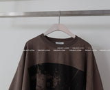 レイヤードプリントオーバーサイズフィットTシャツ