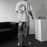 Rain Oval Lettering Short-Sleeved T-shirt (2 colors/36805)