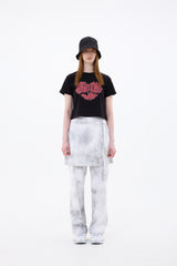 RAINDROP SKIRT PANTS / BLACK