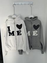 Love me!♥ hood zip-up (2color)