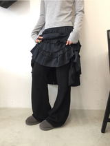 ローズサテンフリルミディスカート（2c）
