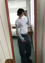 VINTAGE DYEING ZIPPER PANTS
