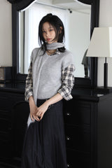 Muffler half soft knit