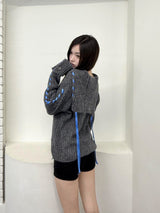 1536. Ribbon point sera knit cardi (3color)
