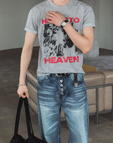 Heaven Graphic Lettering Short Sleeve T-shirt