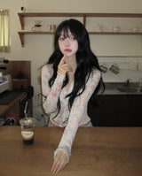 Haze Flower Ruffle Cardigan