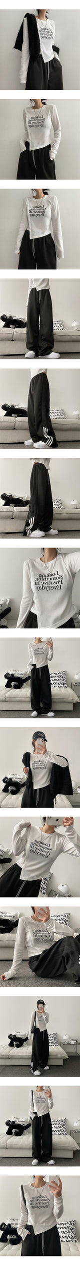 Rookie Diagonal Slice Ribbed Long Sleeve Tee