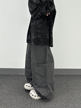 フォールドダブルニーコットンパンツ