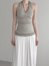 Ila Lace Long Halter Sleeveless