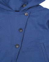HIGH NECK HOOD ZIP UP BLUE