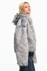 Embryo faux fox eco-friendly fur coat