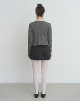 Silky Skirt Pants [black]