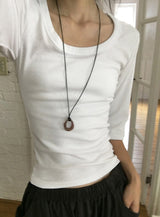 Shady Basic Round Three Quarter Tee