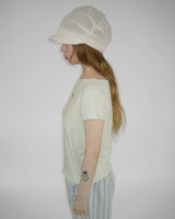 BLOOM CUT-OUT SHORT SLEEVE T-SHIRT