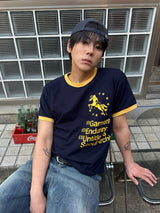 ユニコーンタイポリンガークロップショートスリーブ Navy