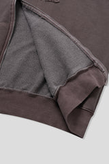 No.0998 pigment embro hood zip-up