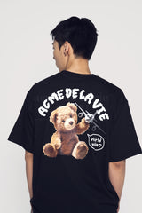 24FW ワールドワイドエアラインベアアートワーク半袖Tシャツ (OVERSEAS EXCLUSIVE) ブラック
