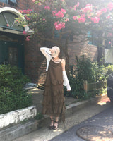 evelyn ruffle long dress
