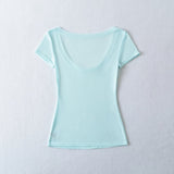 アヴェリン スクープネック スリム Tシャツ