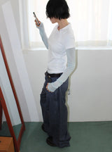VINTAGE DYEING ZIPPER PANTS