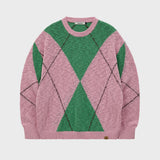 Big Argyle Boucle Knit