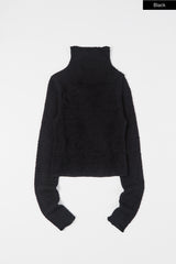Mila fuzzy knit turtleneck top