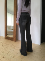 Wash-raw bootcut denim