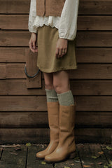 Olvera Satin Skirt [Olive]