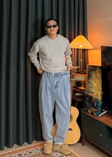 [virstyle original] INKKI two tuck Balloon Tapered Denim Pants 4COLOR