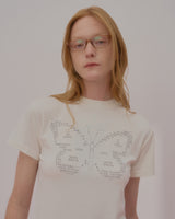 テキストバタフライクロップTシャツ-IVORY