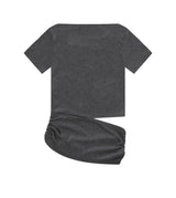 RIVA SHIRRING SLIT OFF SHOULDER HALF T