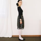 DOT SKIRT BLACK