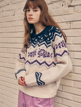 NORDIC KNIT PULLOVER IVORY