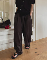 Royden Drape Two-Tuck Wide Slacks