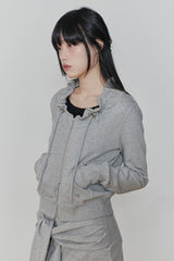 BLOOM ZIP-UP JACKET melange grey