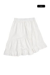 Kivra unbalanced midi skirt