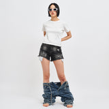 マムズフェイバリットフィットピンタッククロップTシャツ