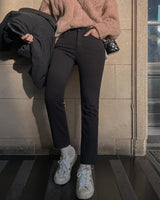 Ribbed straight pants