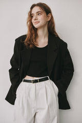 Boy wool jacket (Black)