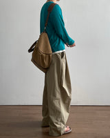 Ripple Pintuck Nylon pants