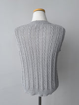 Oreo Cable Knit Vest