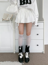 Flare Bloom Banding Frill Mini Skirt Pants (2 colors)
