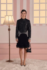 Bella leather jacket - black