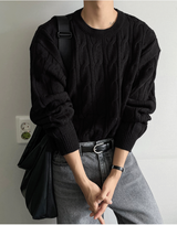cable cosyharu semi-over knit