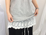 embossed shirring strap t