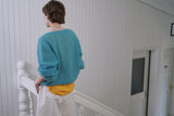 Mohair v-neck knit_teal