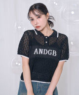 透かし編みポロニット