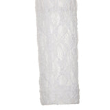 8287 Pierced Sheer Lace Long Sleeve Top (White)